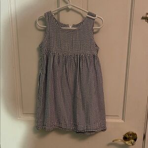 Lands' End Blue and White Striped Kids Casual Dress